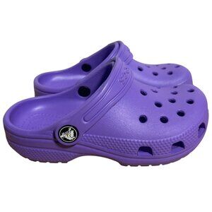 Crocs Classic Kids Clog  Purple Slip On Lightweight Size C11 Durable Comfort Sho